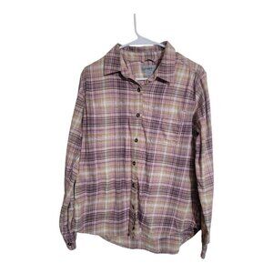 Carhartt Shirt Women M 7/10 Rugged Flex Relaxed Fit Flannel Plaid Preppy Western